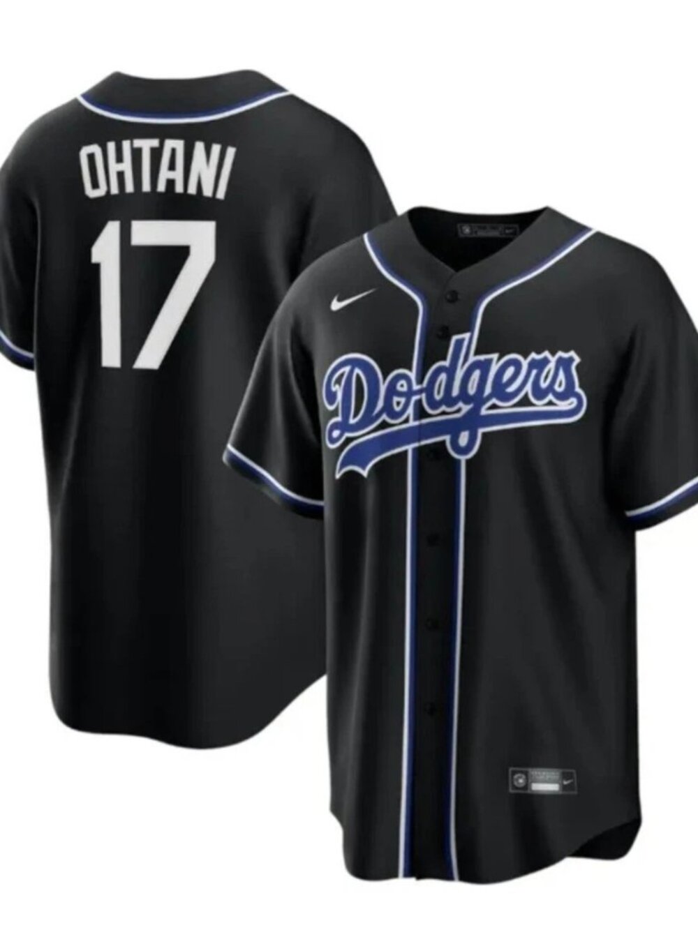 Nike Shohei Ohtani Black Los Angeles Dodgers Stiched Jersey - Large